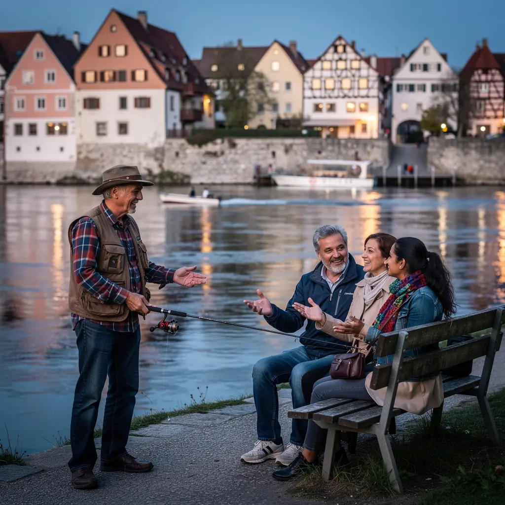 Ein malerischer Blick auf eine historische Altstadt mit gut erhaltenen Fachwerkhäusern.